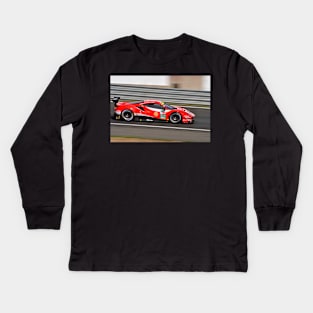 Ferrari 488 GTE EVO 24 Hours Of Le Mans 2018 Kids Long Sleeve T-Shirt